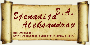 Đenadija Aleksandrov vizit kartica